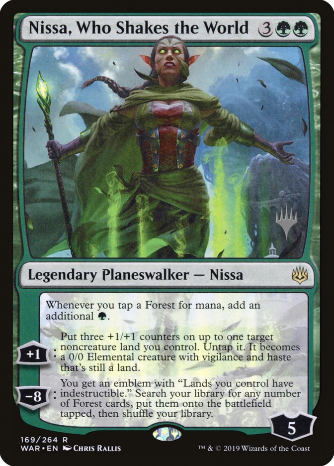 Nissa, Who Shakes the World (Promo Pack) [War of the Spark Promos] | All Aboard Games