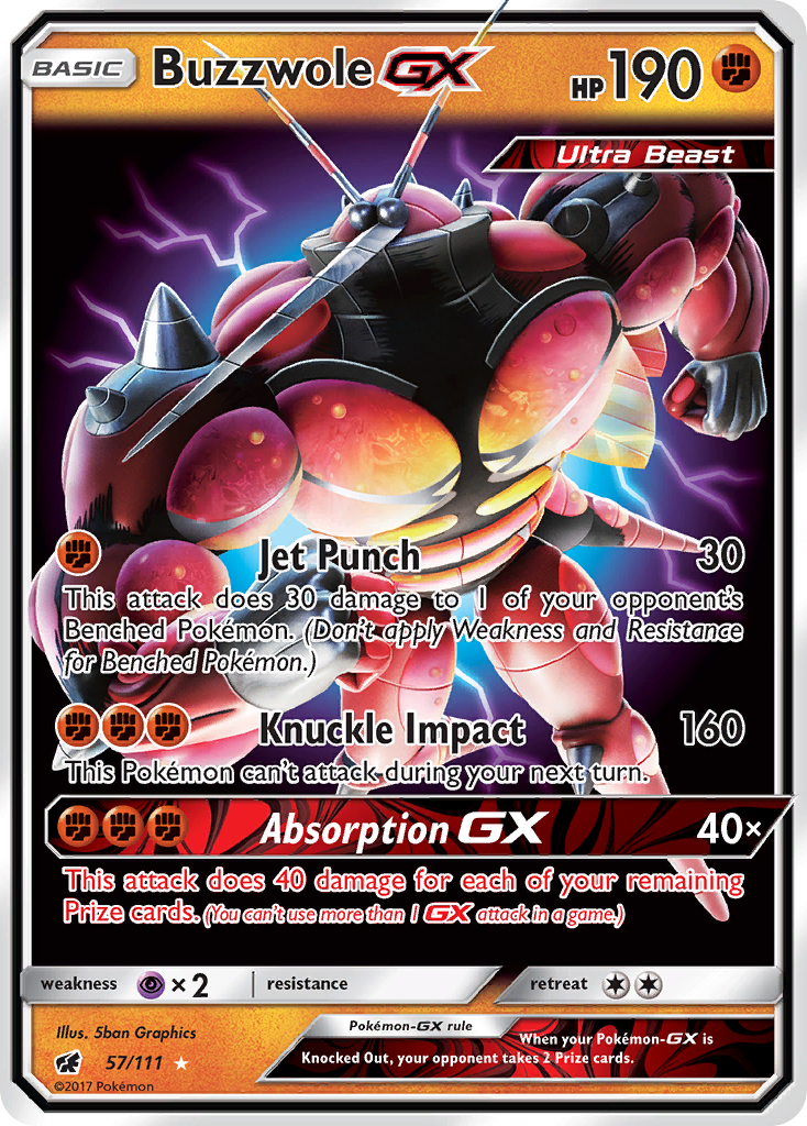 Buzzwole GX (57/111) [Sun & Moon: Crimson Invasion] | All Aboard Games