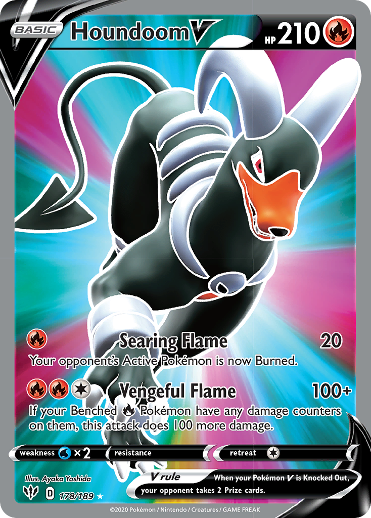 Houndoom V (178/189) [Sword & Shield: Darkness Ablaze] | All Aboard Games