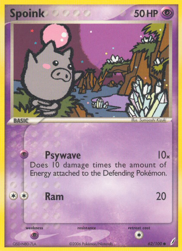 Spoink (62/100) [EX: Crystal Guardians] | All Aboard Games