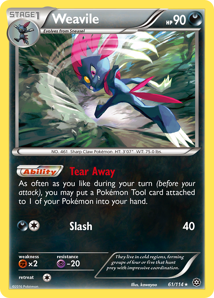 Weavile (61/114) [XY: Steam Siege] | All Aboard Games