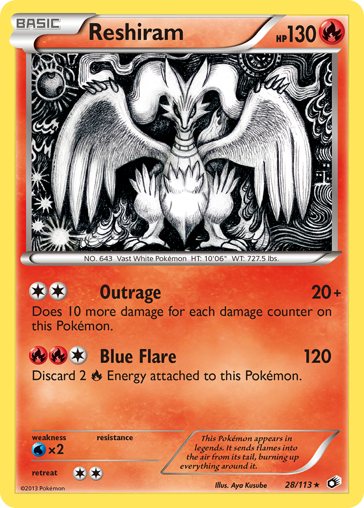 Reshiram (28/113) [Black & White: Legendary Treasures] | All Aboard Games