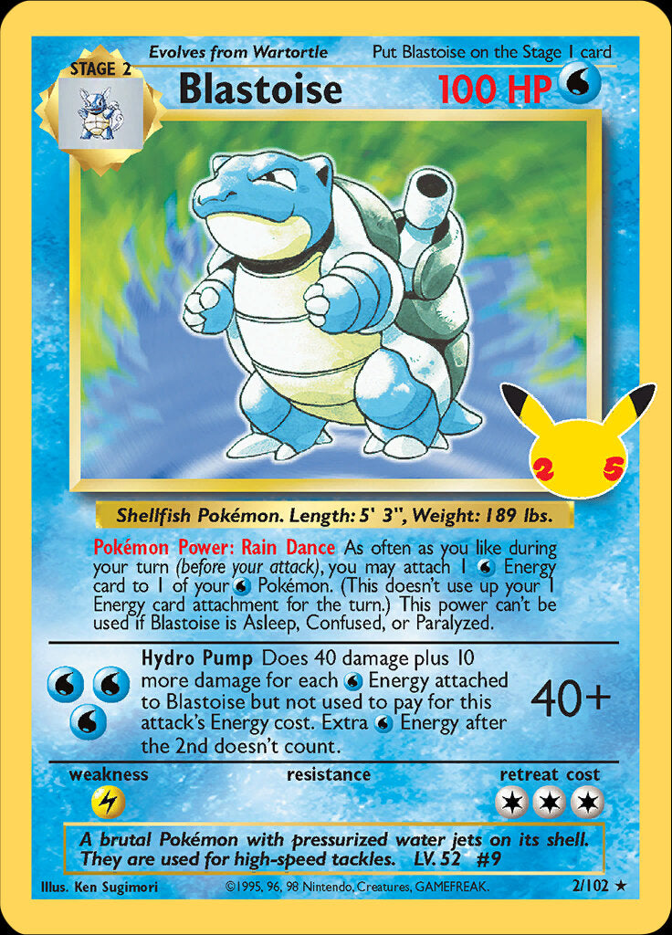 Blastoise (2/102) [Celebrations: 25th Anniversary - Classic Collection] | All Aboard Games