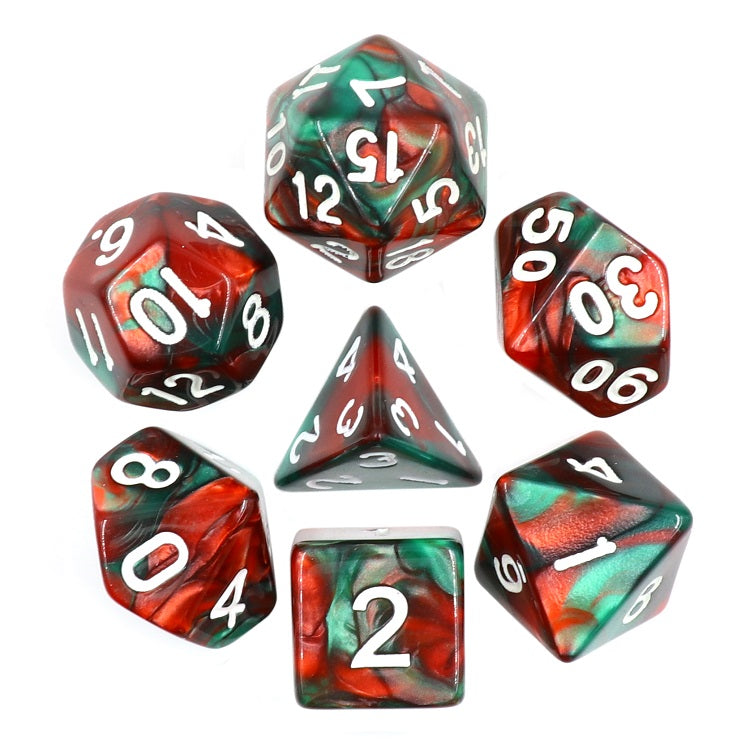 7pc Blend Green-Red w/ White - HDB41 | All Aboard Games