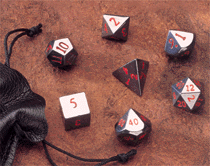 7pc 12mm Dwarven Stones: Hematite Polyhedral Set - CC02009 | All Aboard Games