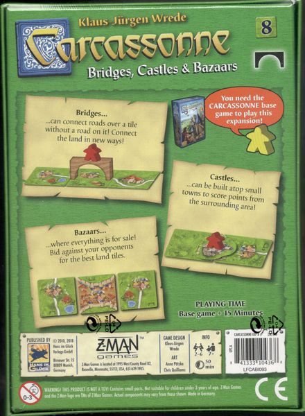 Carcassonne - 8: Bridges, Castles and Bazaars | All Aboard Games