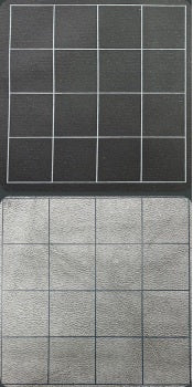 BATTLEMAT 1" SQUARE REVERSIBLE BLK-GREY | All Aboard Games