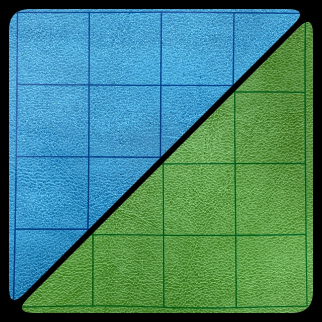 BATTLEMAT 1" SQUARE REVERSIBLE BLUE-GRN | All Aboard Games