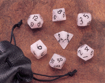 7pc 12mm Dwarven Stones: Rose Quartz Polyhedral Set - CC02007 | All Aboard Games