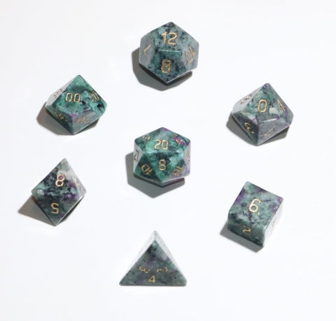 7pc 16mm Dwarven Stones: Ruby Josite Polyhedral Set - CC02559 | All Aboard Games